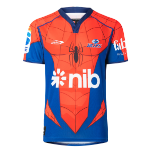 Limited Edition Blues Super Rugby Marvel Collection Spiderman Jersey by Classic Sportswear