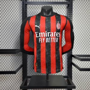 AC Milan Home Long Sleeves Jersey 25/26 Player