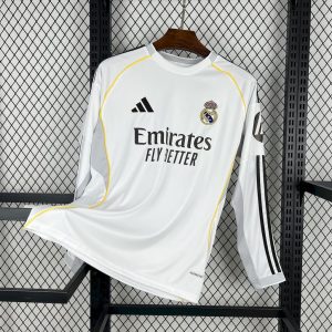 Real Madrid Home Long Sleeves Jersey 25-26 Replica
