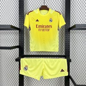 Real Madrid Yellow Goalkeeper 25/26 Kids Kit