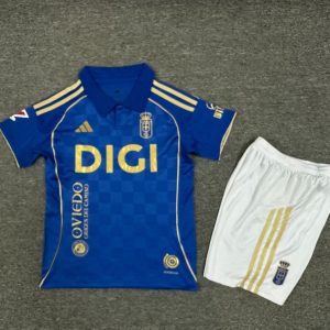 Real Oviedo Home Jersey 25/26 Kids Kit